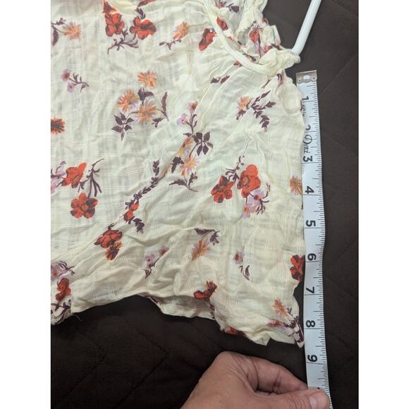 Flirty cream mini dress w/ autumnal color.scheme by Cato. size Medium - Picture 8 of 9